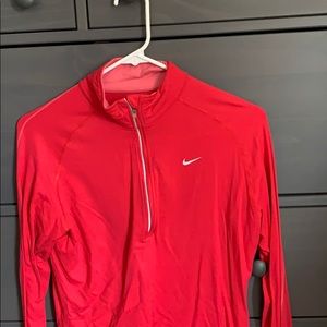 Pink nike quarter zip
